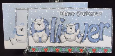 Christmas Oliver Polar Bears Money or Gift Wallet Card Kit by Suzi Cooper