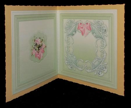 Pink Roses on a Fancy Frame Matching 6in x 6in Insert by Suzi Cooper