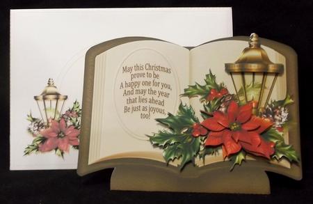 Christmas Book - Poinsettia with Lantern by Suzi Cooper