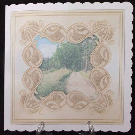 Country Lane in a Fancy Frame Matching 8x8 Insert Plate by Suzi Cooper