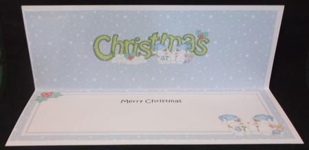 Large Dl Christmas Snowball Sam Insert by Suzi Cooper