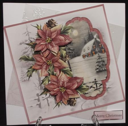 Winter Scene 7x7 Card with Decoupage by Suzi Cooper