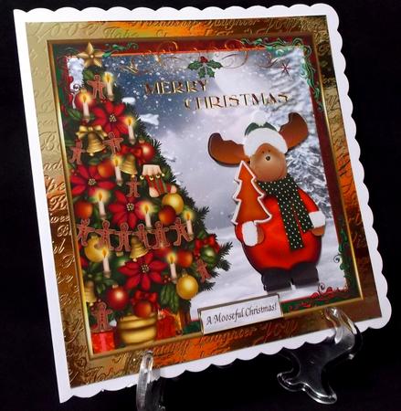 Christmas Mooseful Decoupage Topper by Suzi Cooper