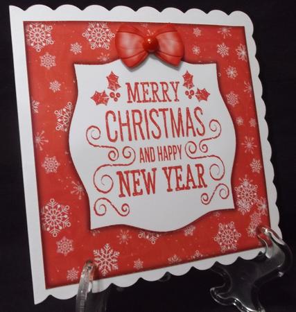 Holly, Merry Christmas & Happy New Year 8x8 Topper by Suzi Cooper
