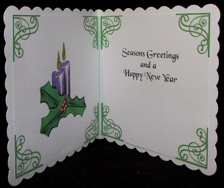 Set of 6 Christmas Inserts 6 Inch Green 5 by Suzi Cooper