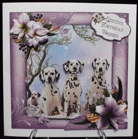 Christmas Dalmatians Winter Scene Mini Kit by Suzi Cooper