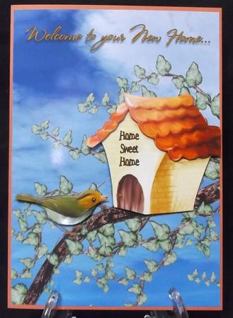 New Home Quick Card Front with Decoupage by Suzi Cooper