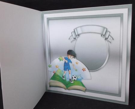 Boy Playing Football Matching 8inx8in Insert Plate by Suzi Cooper