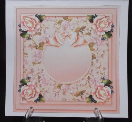 Peach Roses and Blueberries Matching 8inx8in Insert Plate by Suzi Cooper