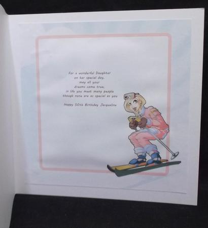 Skier Dudess 8x8 Insert by Suzi Cooper