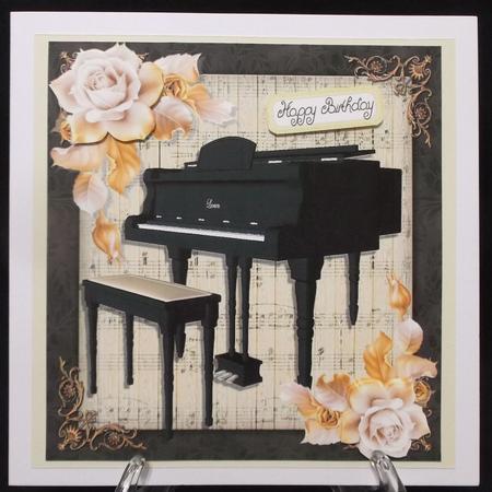 Beautiful Grand Piano 8x8 by Suzi Cooper