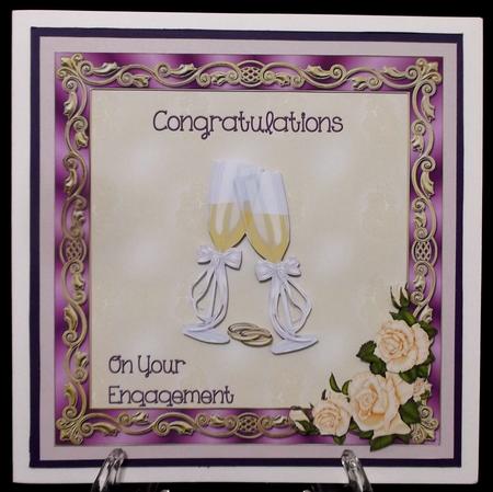 Engagement Card Cream Roses by Suzi Cooper