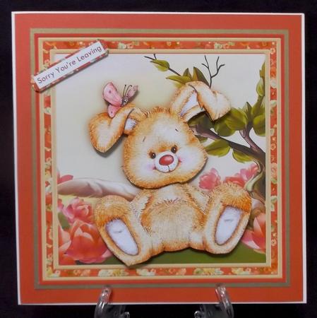 Chilled Bunny 8x8 Decoupage Mini Kit for All Occasions by Suzi Cooper