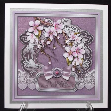 Lilac Blossom on a Fancy Panel 8inx8in Decoupage Mini Kit by Suzi Cooper