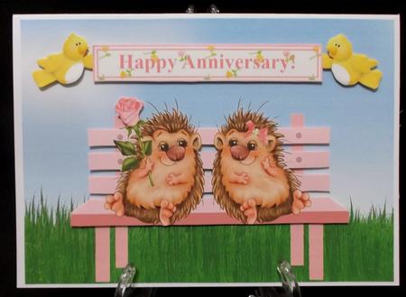 Hedgehog Love Card Topper & Decoupage by Suzi Cooper