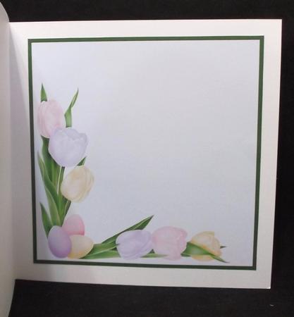 Flowered Corner Easter Tulips Insert 8x8 by Suzi Cooper