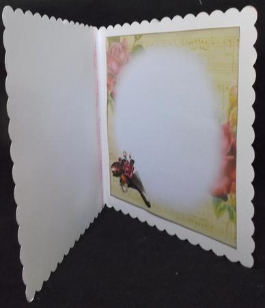 8x8 Violin with Roses Mini Kit Insert Plate by Suzi Cooper