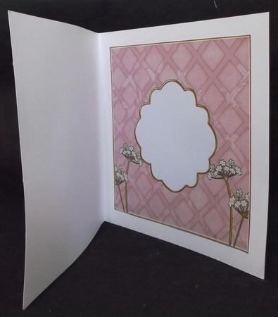 Dpink Lattice Time Flower 8in X8in Square Insert Panel by Suzi Cooper