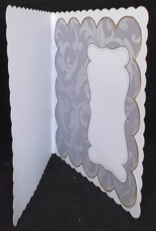Black Aged Scrolls Plain 8in Scallop Insert Panel by Suzi Cooper