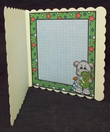 Happy 3rd Birthday Hippo 8x8 Insert by Suzi Cooper