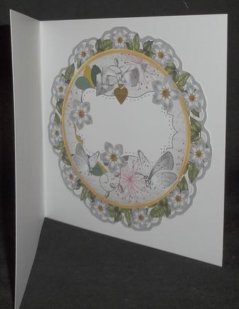Silver Forget Me Knot 8in Doily Card Insert Panel by Suzi Cooper