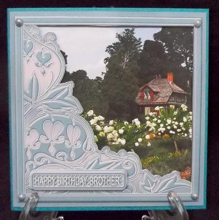 Rose Cottage 6in x 6in Decoupage by Suzi Cooper