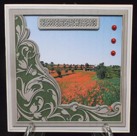 Poppy Fields 6in x 6in Decoupage by Suzi Cooper