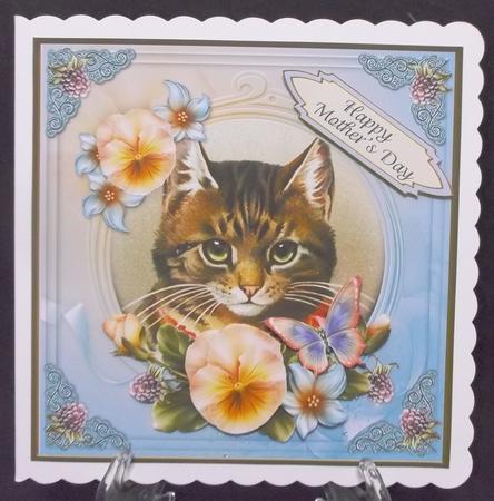Vintage Cat Mothers Day 7x7 Cf. by Suzi Cooper