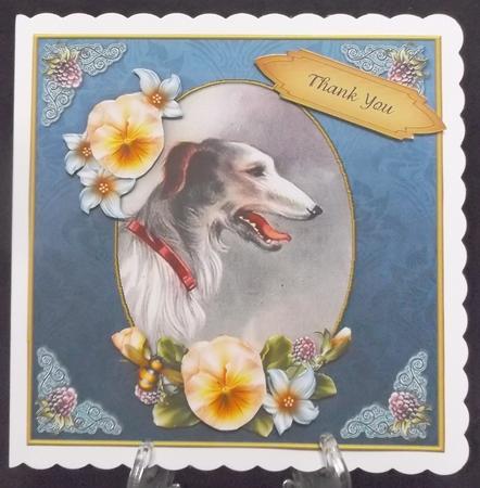 Vintage Dog Thank You 7x7 Cf by Suzi Cooper