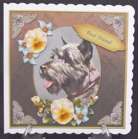 Vintage Dog Best Friend 7x7 Cf by Suzi Cooper