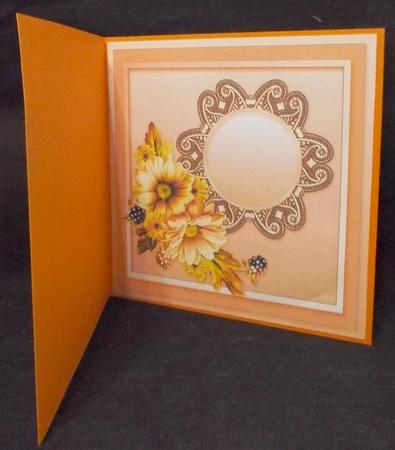 Peach Daisies on a Lace Doily Matching 8inx8in Insert Plate by Suzi Cooper
