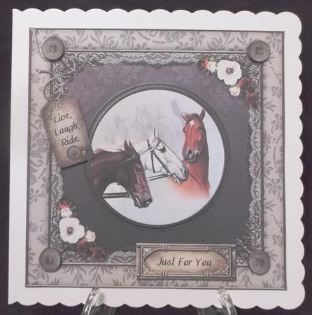 Vintage Horse 7x7 Card Front 3 by Suzi Cooper
