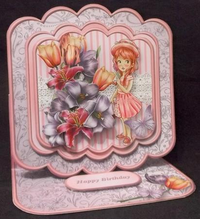 The Flower Seller - Stacked Layer Easel Card Mini Kit by Suzi Cooper