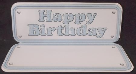 Happy Birthday Paw Print Insert Blue by Suzi Cooper