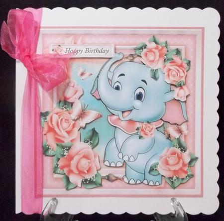 Baby Girl Birthday Card Mini Kit by Suzi Cooper