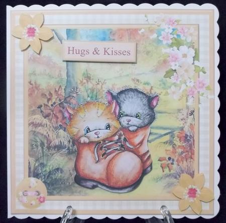 Kitten Boots Card Topper & Decoupage by Suzi Cooper