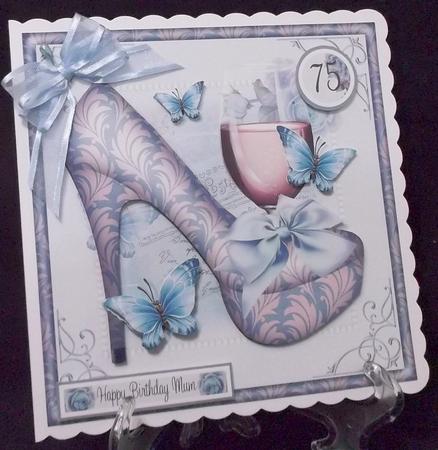 Blue Shoes & Prosecco Mini Kit. Birthday/mother's Day by Suzi Cooper