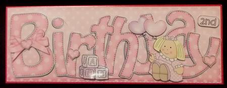 1st 2nd 3rd Birthday Large Dl Quick Card N 3D Decoupage by Suzi Cooper