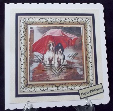 Wait Till the Clouds Roll by 6x6 Card with Pyramage by Suzi Cooper