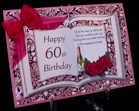 Book Card 60th Birthday by Suzi Cooper