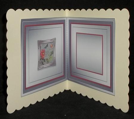 Poppies in an Art Deco Frame Matching 5in x 5in Insert by Suzi Cooper