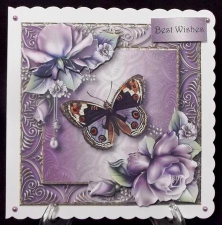 Vintage Butterfly & Lilac Roses by Suzi Cooper