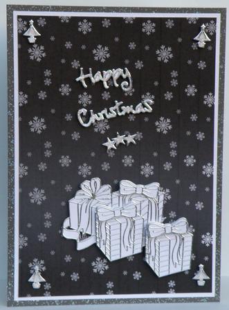 Golden Snowflakes Christmas Background (silver) by Suzi Cooper