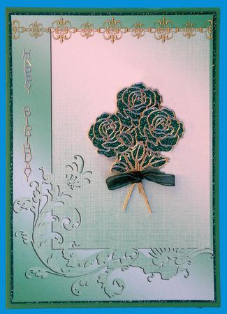 Gilded Beauty Layered Background (aqua) by Suzi Cooper