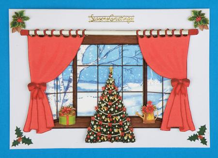 Red Christmas Window by Suzi Cooper