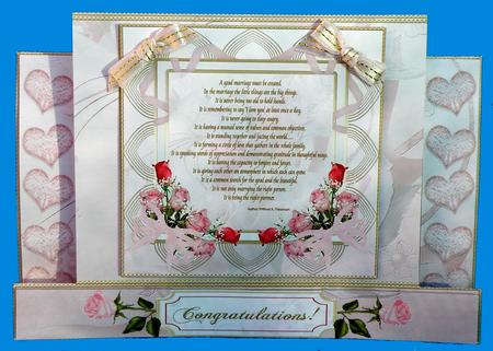 Staggered Column Fold Wedding Card by Suzi Cooper