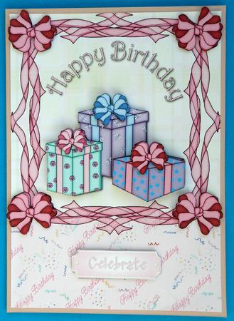 Birthday Boxes and Bows Decoupage by Suzi Cooper