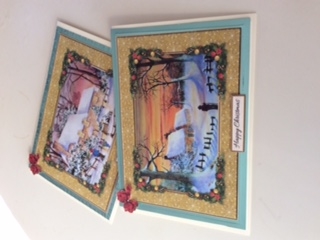 Lovely Watercolor Holiday Toppers by SYLVIA Chapman