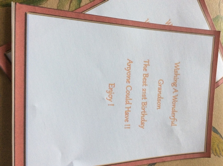 2 inserts, 21st and 21st Grandson  by SYLVIA Chapman