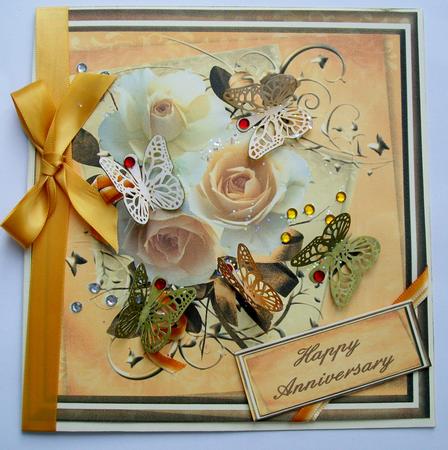 Cream Roses on Gold by SYLVIA Chapman